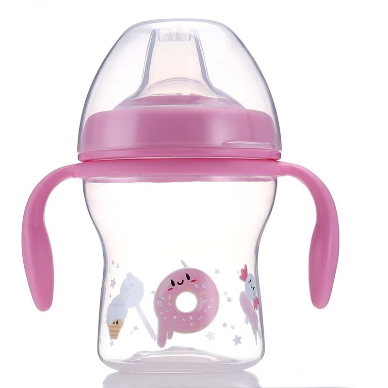 Safely Baby Water Milk Training Bottle Children Leak-proof Drinking Cups Baby Sippy Cup Feeding Drinking Handle Bottles 240ML